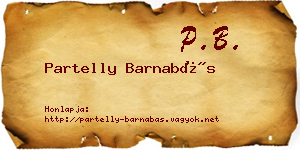Partelly Barnabás névjegykártya